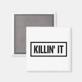 Killin' it Typografie Magnet (Vorderseite/Rückseite)