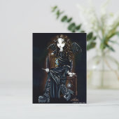 "Killing Time" Dunkle Fee Postkarte (Stehend Vorderseite)