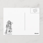 "Killing Time" Dunkle Fee Postkarte (Rückseite)