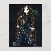 "Killing Time" Dunkle Fee Postkarte (Vorderseite)