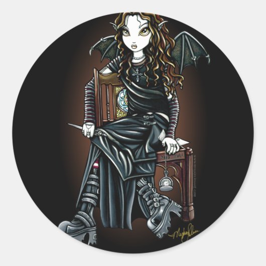 "Killing Time" Gothic School Girl Fairy Stickers (Vorderseite)
