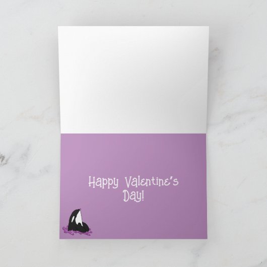 Killing Wal Orca Valentinstag Dankeskarte (Innenseite)
