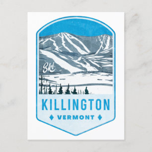Killington Ski Abzeichen Postkarte