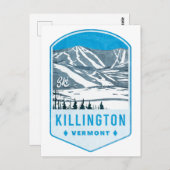 Killington Ski Abzeichen Postkarte (Vorne/Hinten)