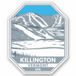 Killington Skigebiet Winter Vermont Aufkleber