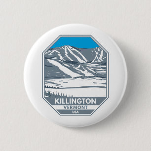 Killington Skigebiet Winter Vermont Button