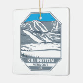 Killington Skigebiet Winter Vermont Keramikornament (Links)
