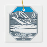 Killington Skigebiet Winter Vermont Keramikornament<br><div class="desc">Das Design von Killington Winter zeigt die Winterlandschaft.</div>