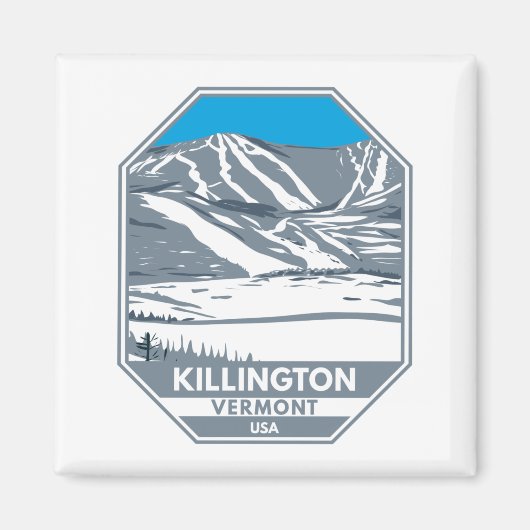 Killington Skigebiet Winter Vermont Magnet (Vorne)