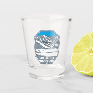 Killington Skigebiet Winter Vermont Schnapsglas