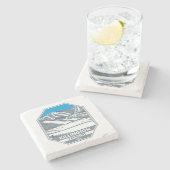 Killington Skigebiet Winter Vermont Steinuntersetzer (Seitenansicht)