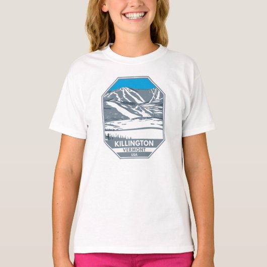 Killington Skigebiet Winter Vermont T-Shirt (Vorderseite)