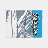 Killington Skigebiet Winter Vermont Vintag Fleecedecke (Vorderseite (Horizontal))