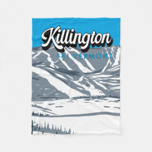 Killington Skigebiet Winter Vermont Vintag Fleecedecke