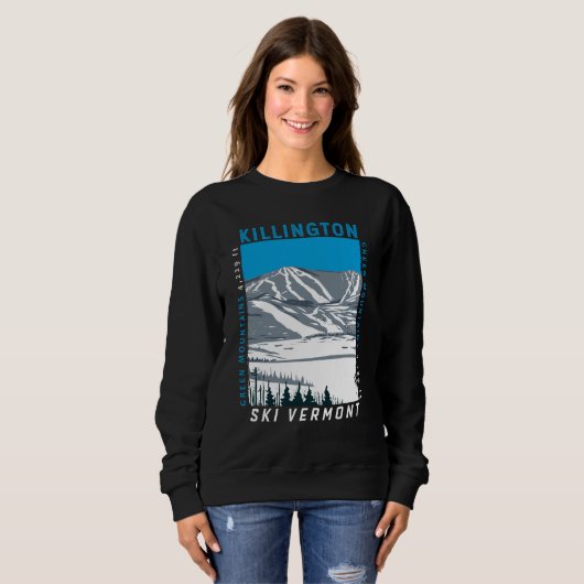 Killington Skigebiet Winter Vermont Vintag Sweatshirt (Vorne ganz)