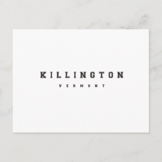 Killington Vermont Postkarte (Vorderseite)