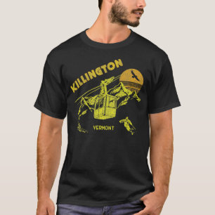Killington Vermont Retro-Ski fahren mit distresse T-Shirt
