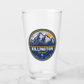 Killington Vermont Retro Sunset Ski Souvenirs 80er Glas (Vorderseite)