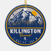 Killington Vermont Retro Sunset Ski Souvenirs 80er Keramik Ornament (Vorne)