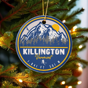 Killington Vermont Retro Sunset Ski Souvenirs 80er Keramik Ornament