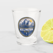 Killington Vermont Retro Sunset Ski Souvenirs 80er Schnapsglas (Vorderseite)