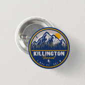 Killington Vermont Retro Sunset Ski Souvenirs Button (Vorne & Hinten)