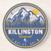 Killington Vermont Retro Sunset Ski Souvenirs Getränkeuntersetzer (Vorne)