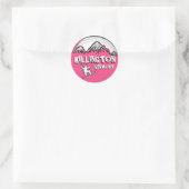 Killington Vermont rosa Snowboarder Aufkleber (Tasche)