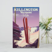 Killington, Vermont Ski Reise Druck. Briefpapier (Stehend Vorderseite)