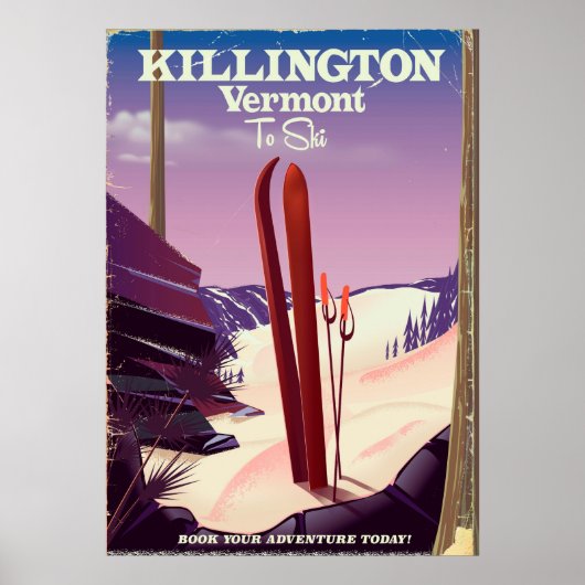 Killington, Vermont Ski Reise Druck. Poster (Vorne)