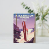 Killington, Vermont Ski Reise Druck. Postkarte (Stehend Vorderseite)