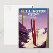 Killington, Vermont Ski Reise Druck. Postkarte (Vorne/Hinten)
