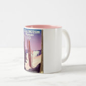 Killington, Vermont Ski Reise Druck. Zweifarbige Tasse (VorderseiteRechts)