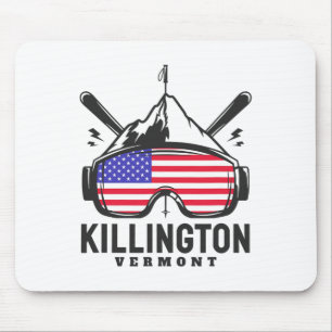 Killington Vermont Ski Retro-Skifahren Mousepad