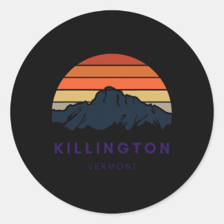 Killington Vermont Ski Snowboarden Wikers Geschenk Runder Aufkleber