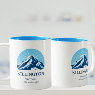 Killington Vermont Skigebiet Souvenir Geschenk Zweifarbige Tasse