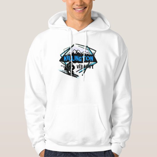 Killington Vermont Skilogo-Typen Hoodie blauen (Vorderseite)
