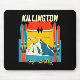 Killington Vermont Skitag - Retro Vintage Stil Mousepad