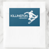 Killington Vermont Snowboarder Rechteckiger Aufkleber (Tasche)