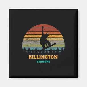 Killington Vermont Vintag Sun Snowboarding Snowbo Magnet