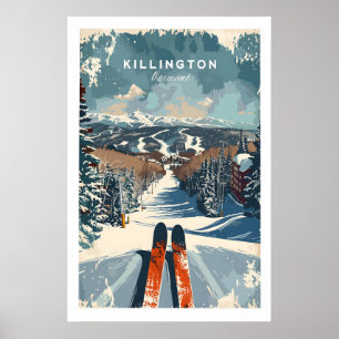 Killington Wandkunst Druck - Skiposter Vermont 1 Poster