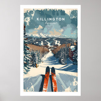 Killington Wandkunst Druck - Skiposter Vermont 1 Poster
