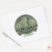 Killuminati Hinunter Pyramidenaufkleber Runder Aufkleber (Umschlag)