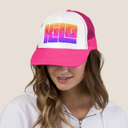 Kilo-Regenbogen Truckerkappe (Beispiel)