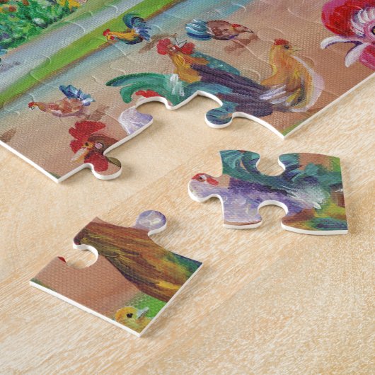 Kilohana Kauai mit Roostern und Hühnern Puzzle (Seite)