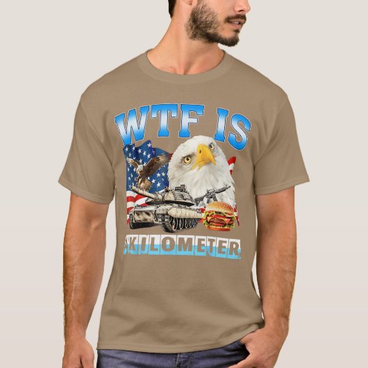 Kilometer Eagle Badge American 4th of July friend T-Shirt (Vorderseite)