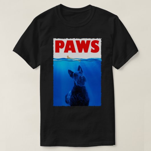 Kilometeres Canine Charm Scottish Terrier PAWS T-S T-Shirt (Design vorne)