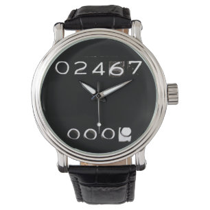 Kilometerzähler klassischer Autos aus den 1950er J Armbanduhr