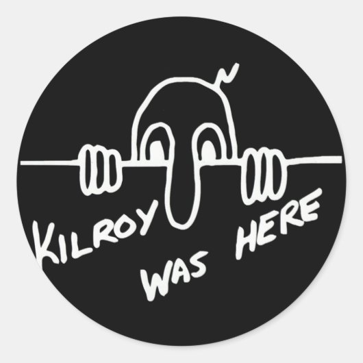Kilroy Black Aufkleber (Vorderseite)