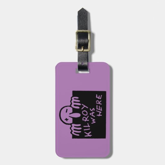 Kilroy war hier gepäckanhänger (Vorderseite vertikal)